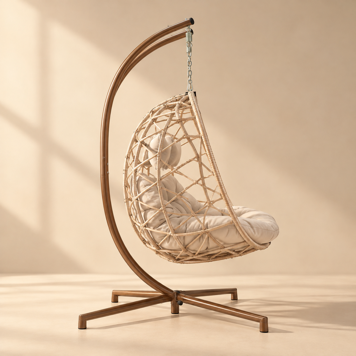Le Nid à Deux side profile showing the C-shaped stand