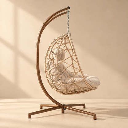 Le Nid à Deux side profile showing the C-shaped stand